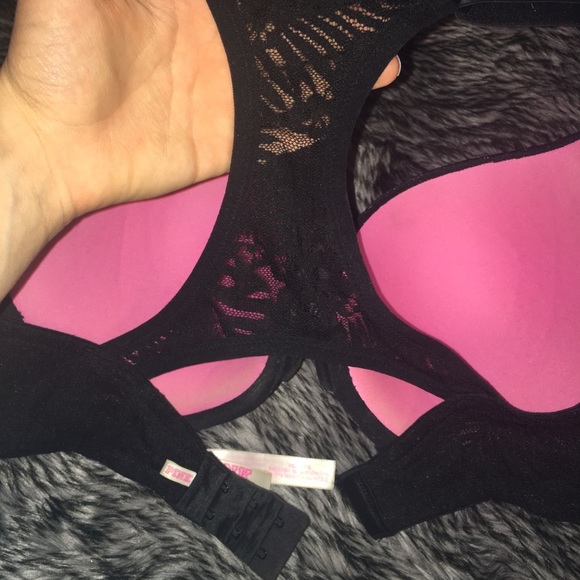 VS PINK Lace Racerback Push Up Bra - Picture 3 of 4